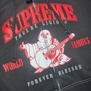 Supreme x True Religion Zip Up Hoodie Black Size Medium